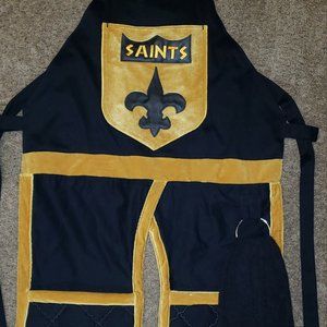 SAINTS-New Orleans NFL - MFP Apron-built in pot holder/pocket-3" towel loop-